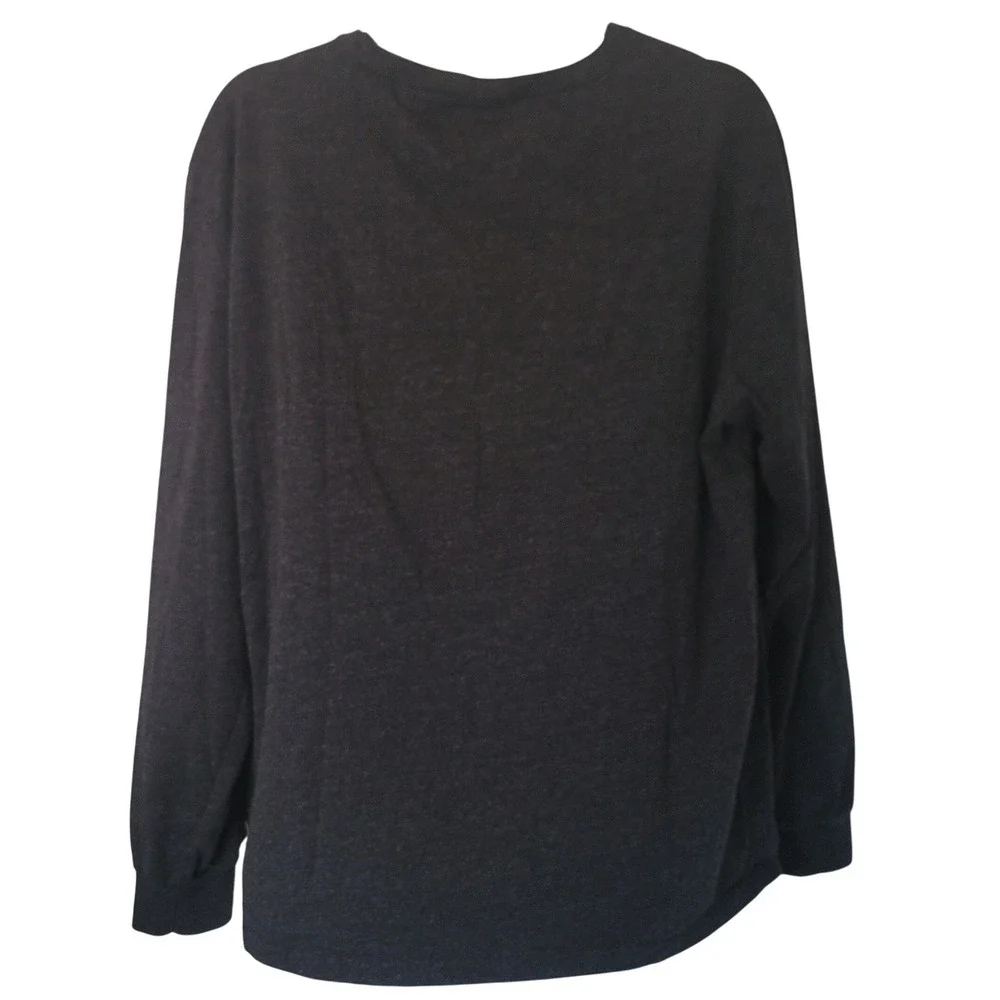 Polo Ralph Lauren T-Shirt Mens XL Gray V-Neck Long‎ Sleeve Cotton Pony Logo